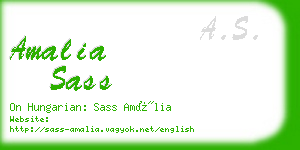 amalia sass business card